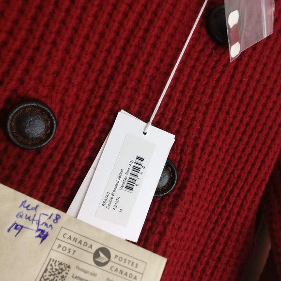 AUTUMN CASHMERE Double breasted Blazer Sweater, Cashmere/Merino evening Cardigan - Picture 5 of 10